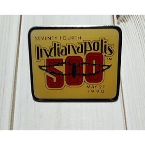 Indy 500 Logo Souvenir Pin 1990 74th Indianapolis 500 Hat, Lapel, Lanyard